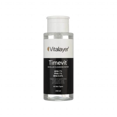 محلول پاک کننده آرایش ویتالیر مدل Timevit حجم 250 میلی لیتر