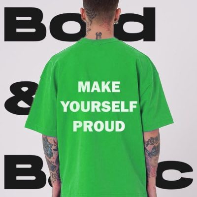 تیشرت باکس فیت طرح Proud
